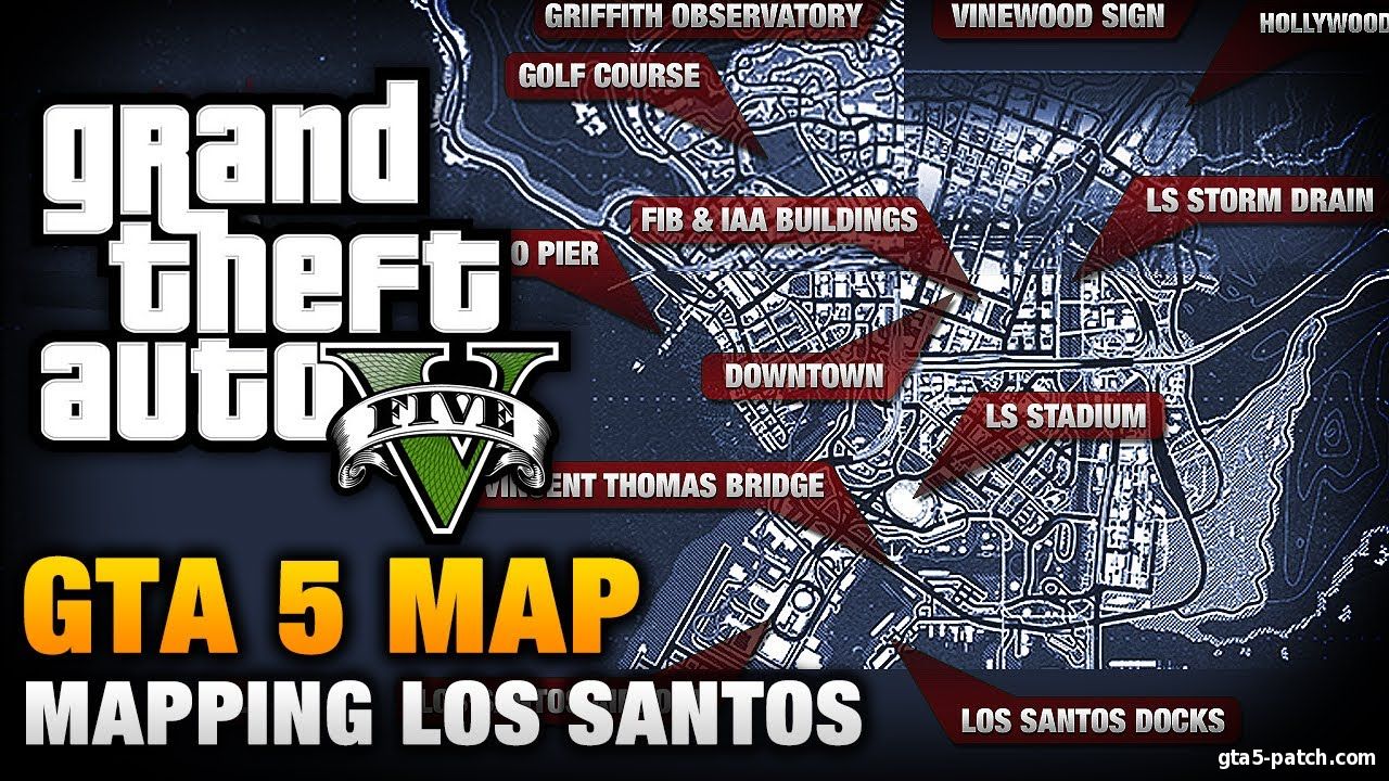 Карта GTA 5 - лучшие локации для посещения в ПК-версии